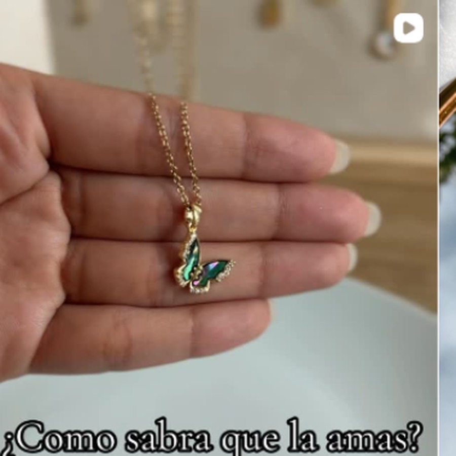 Detalle de collar mariposa