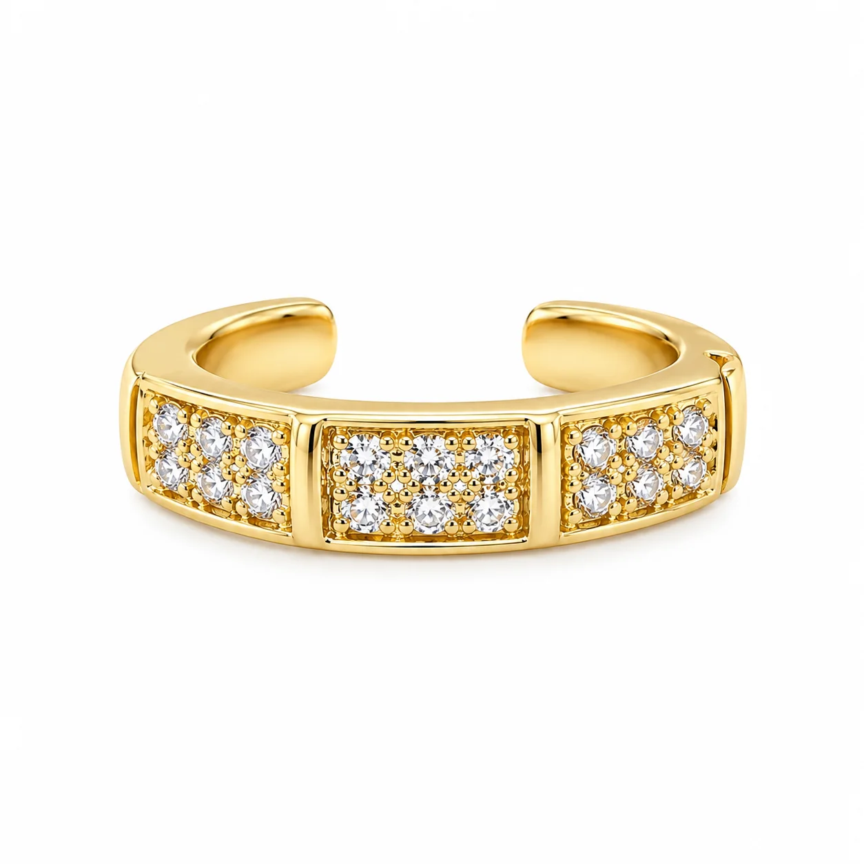 Earcuff de acero cuadrado