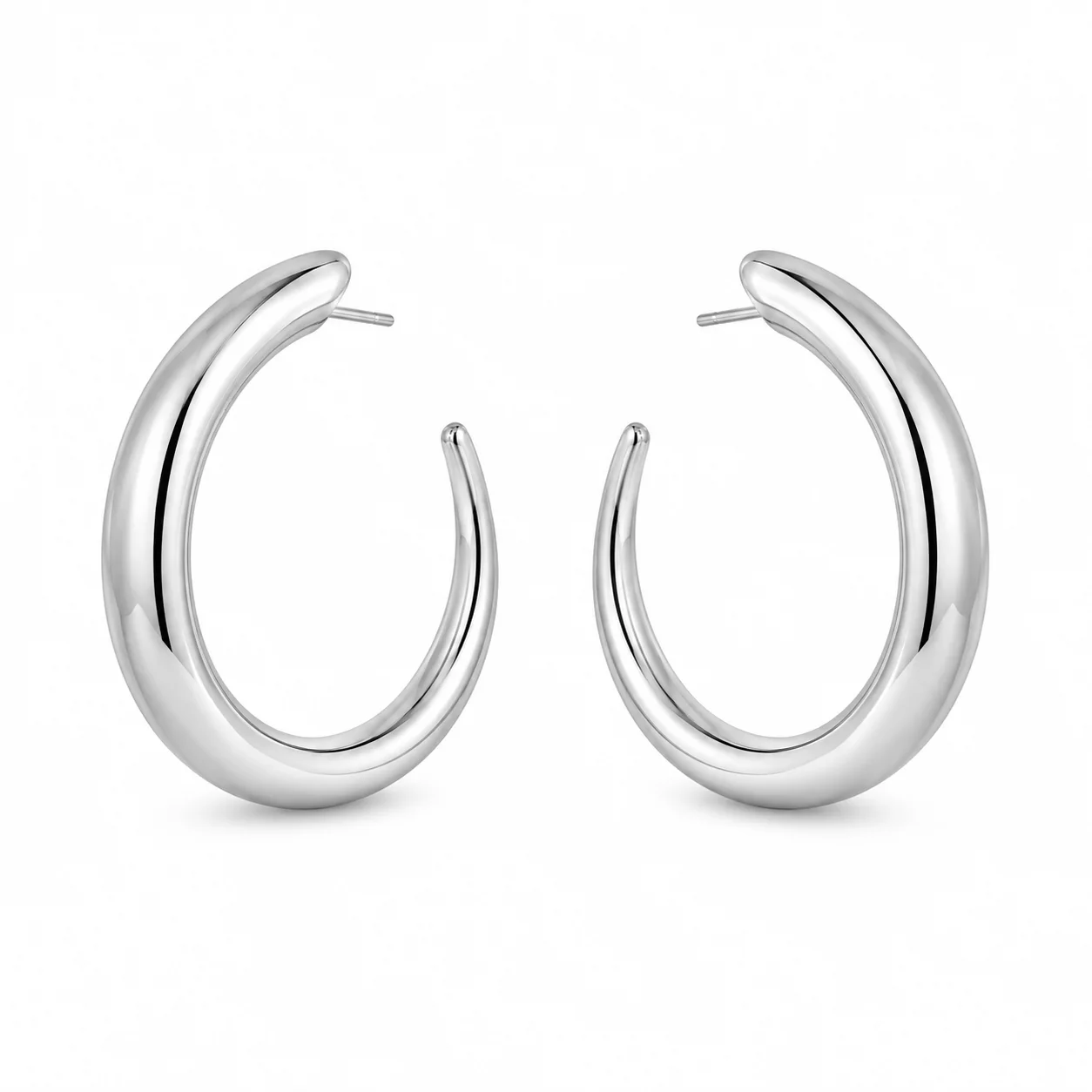 Aretes acero brillante 35MM