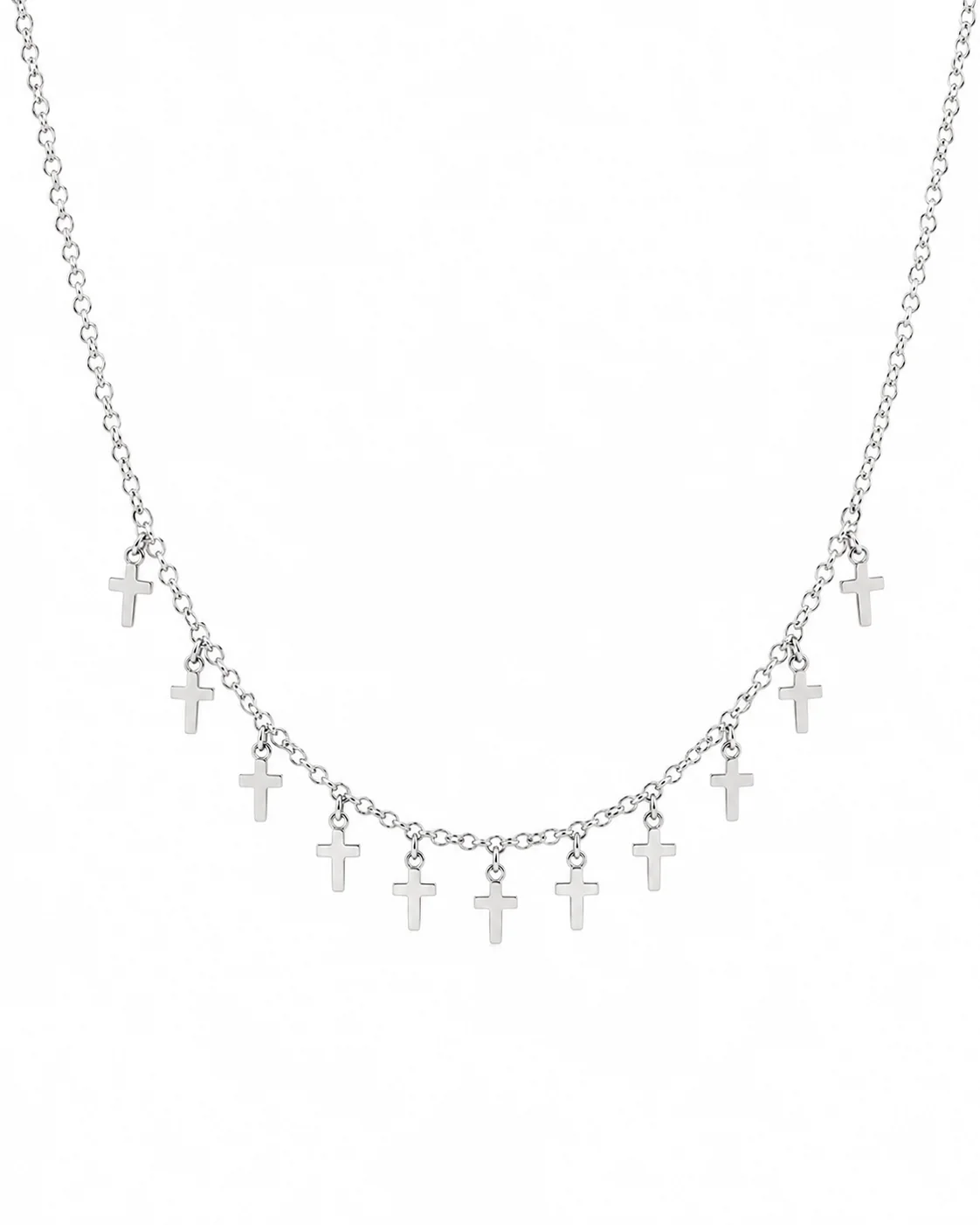 Collar gargantilla de acero cruzitas