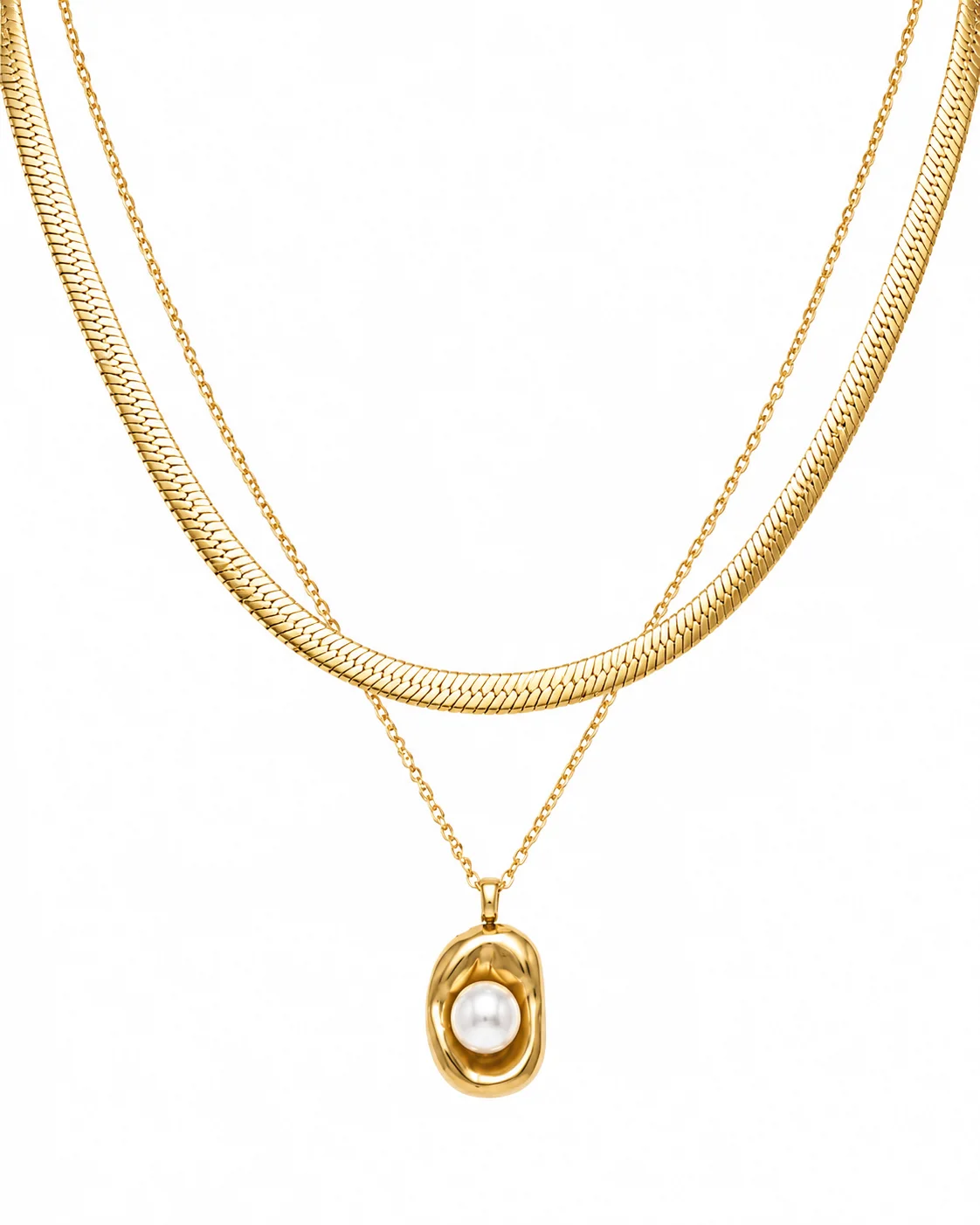 Conjunto guisante dorado 2in1 en acero inoxidable