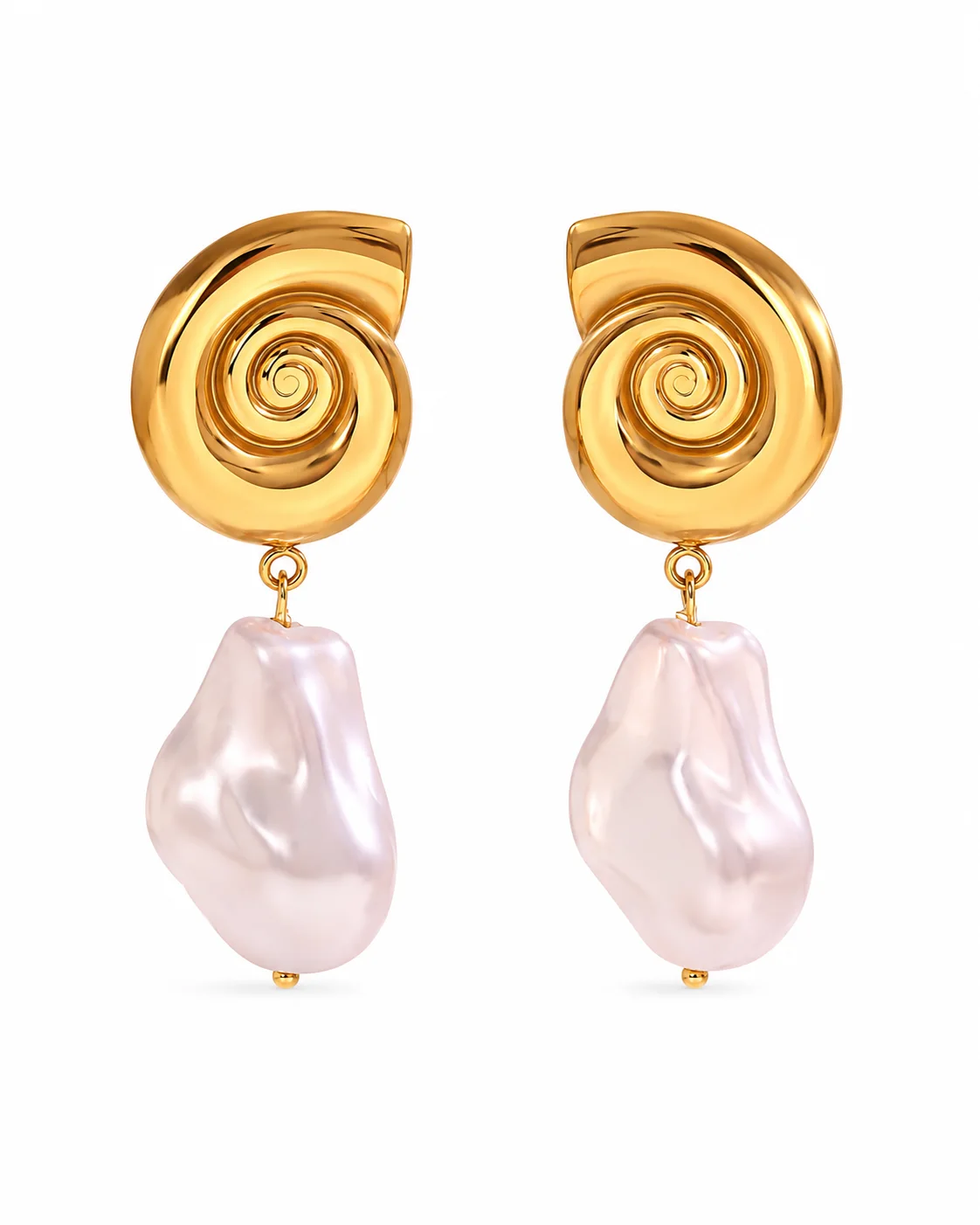 arete concha de par y perla