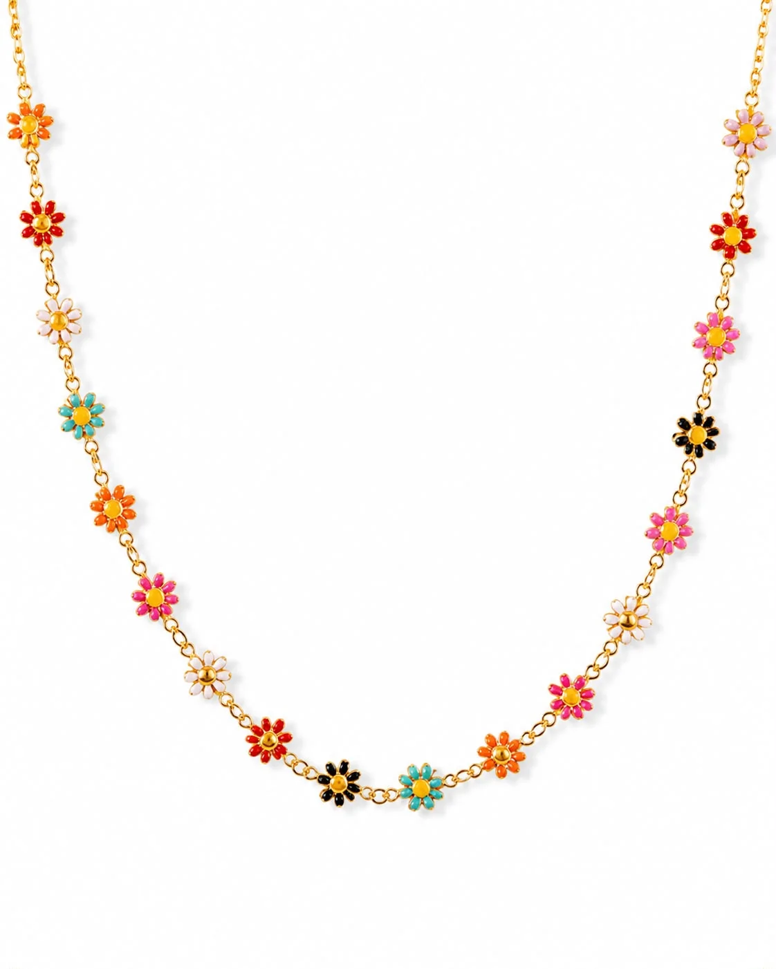 Collar flores de colores