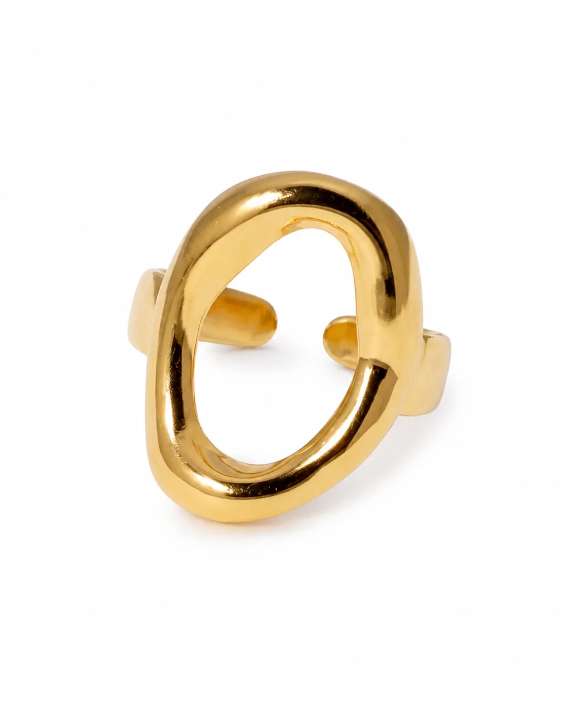 Anillo ovalado dorado
