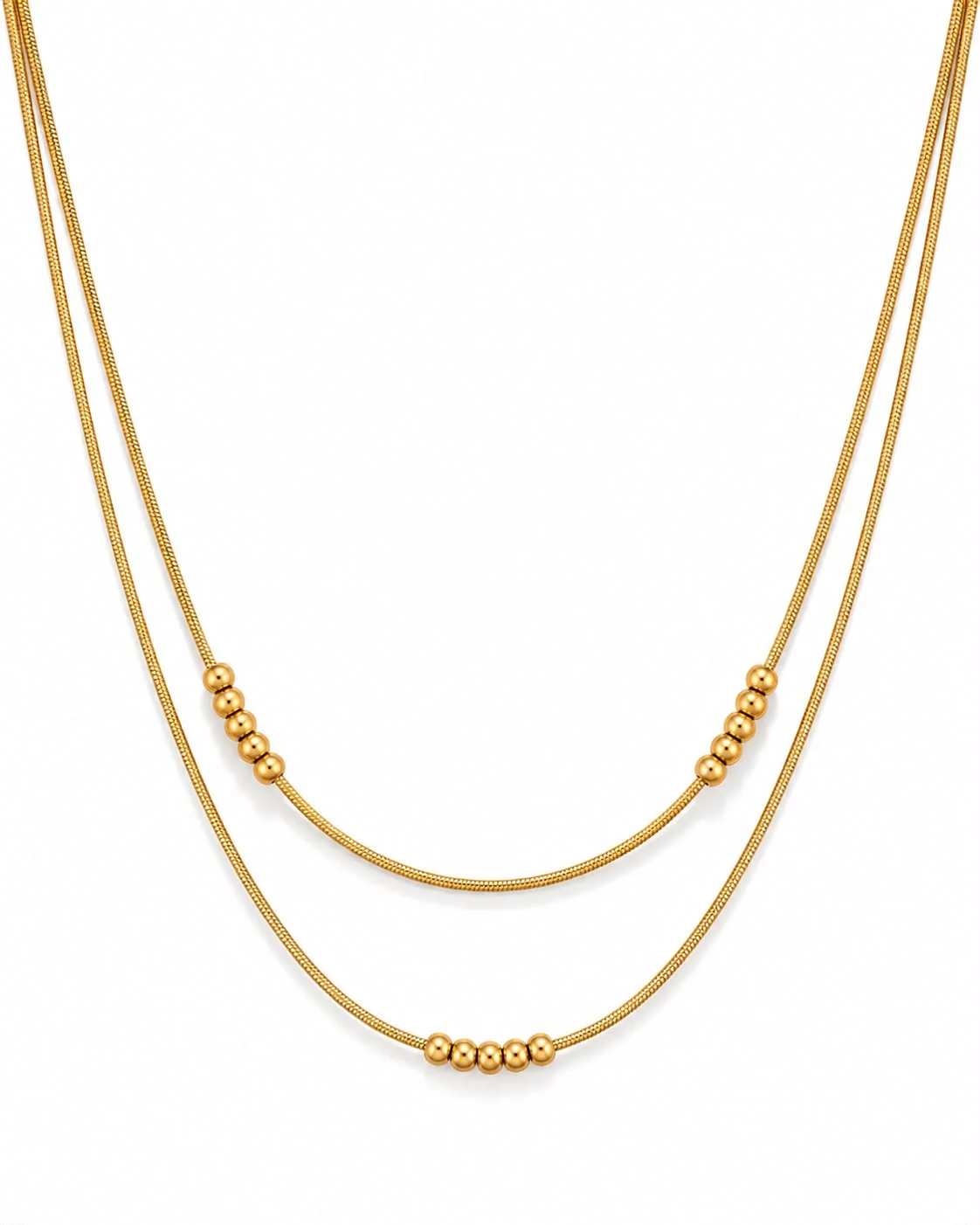 Collar doble aura dorada