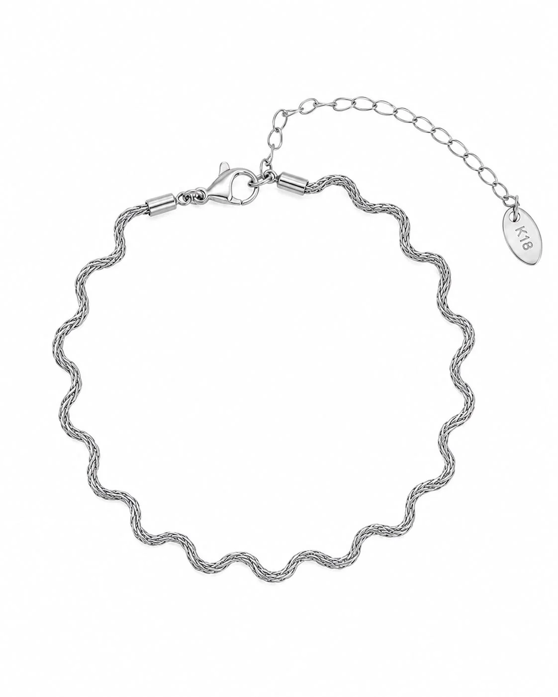 Pulsera elegante estilo moderno plateada