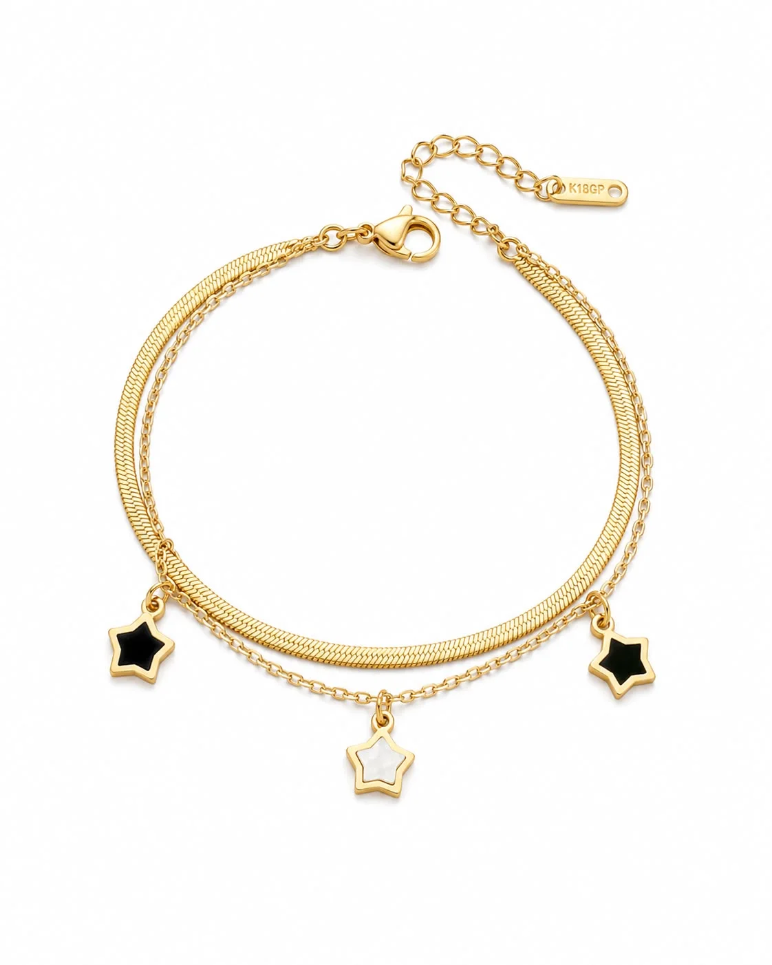 Pulsera doble de estrellas