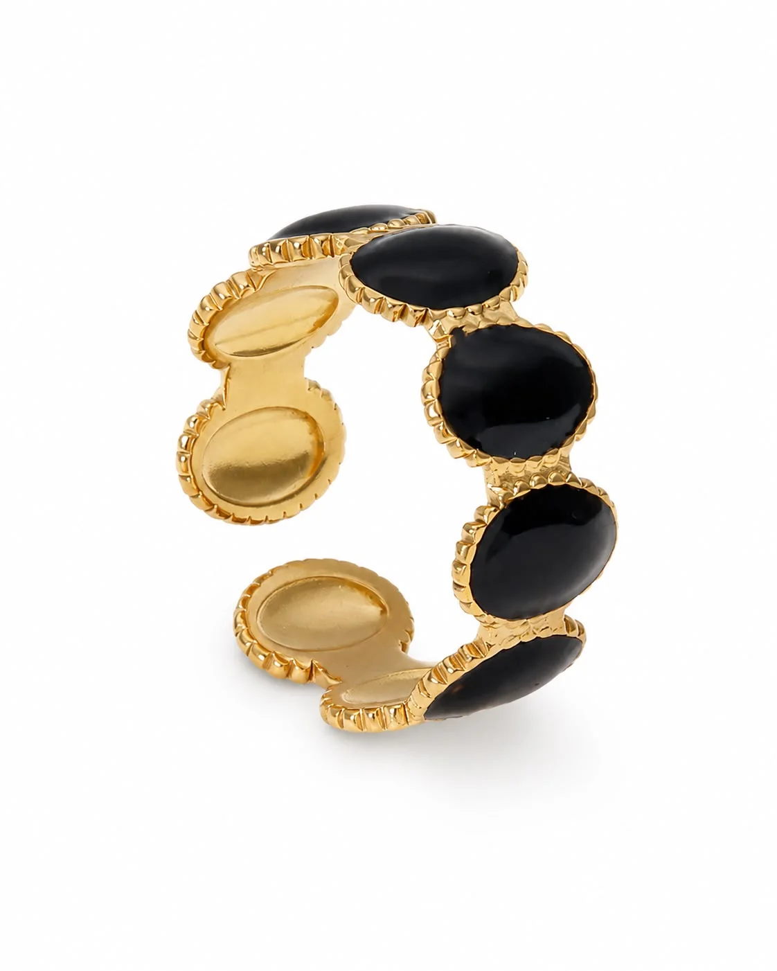 Anillo aura negro elegante