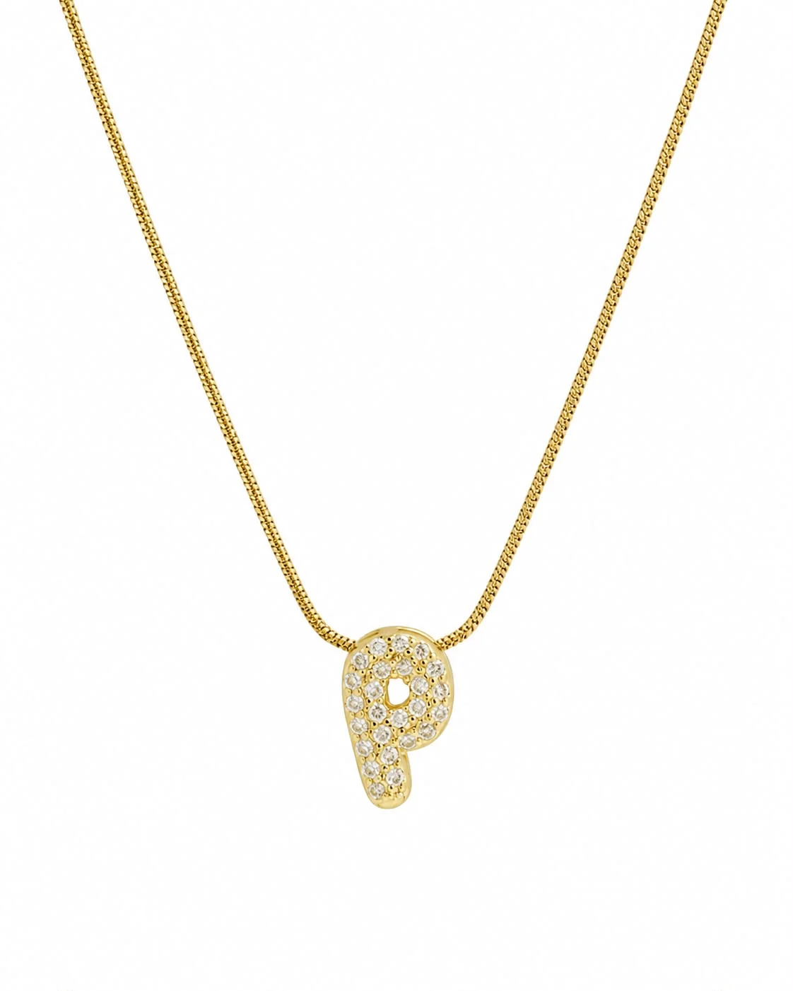 Collar con inicial P brillante