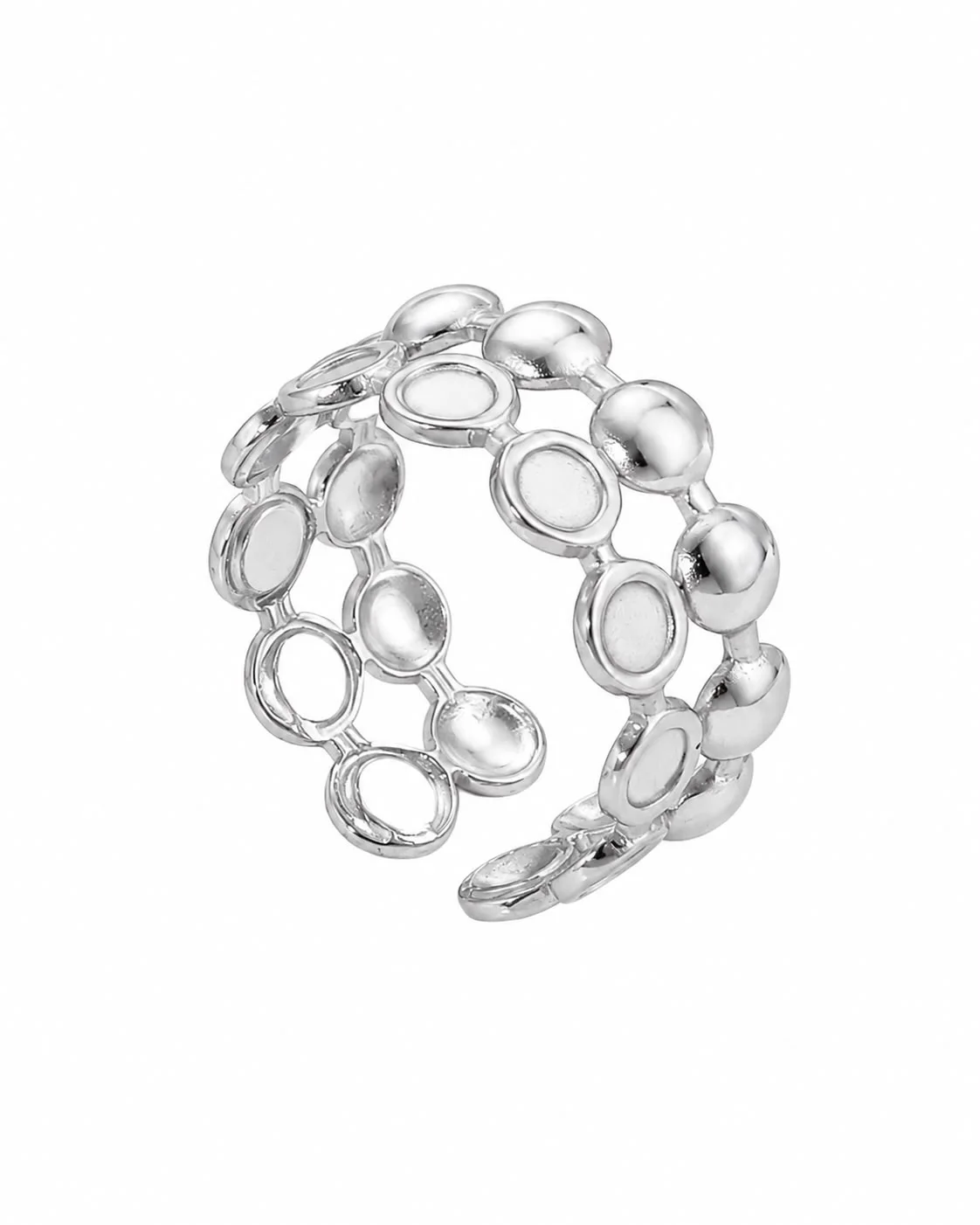Anillo doble plata