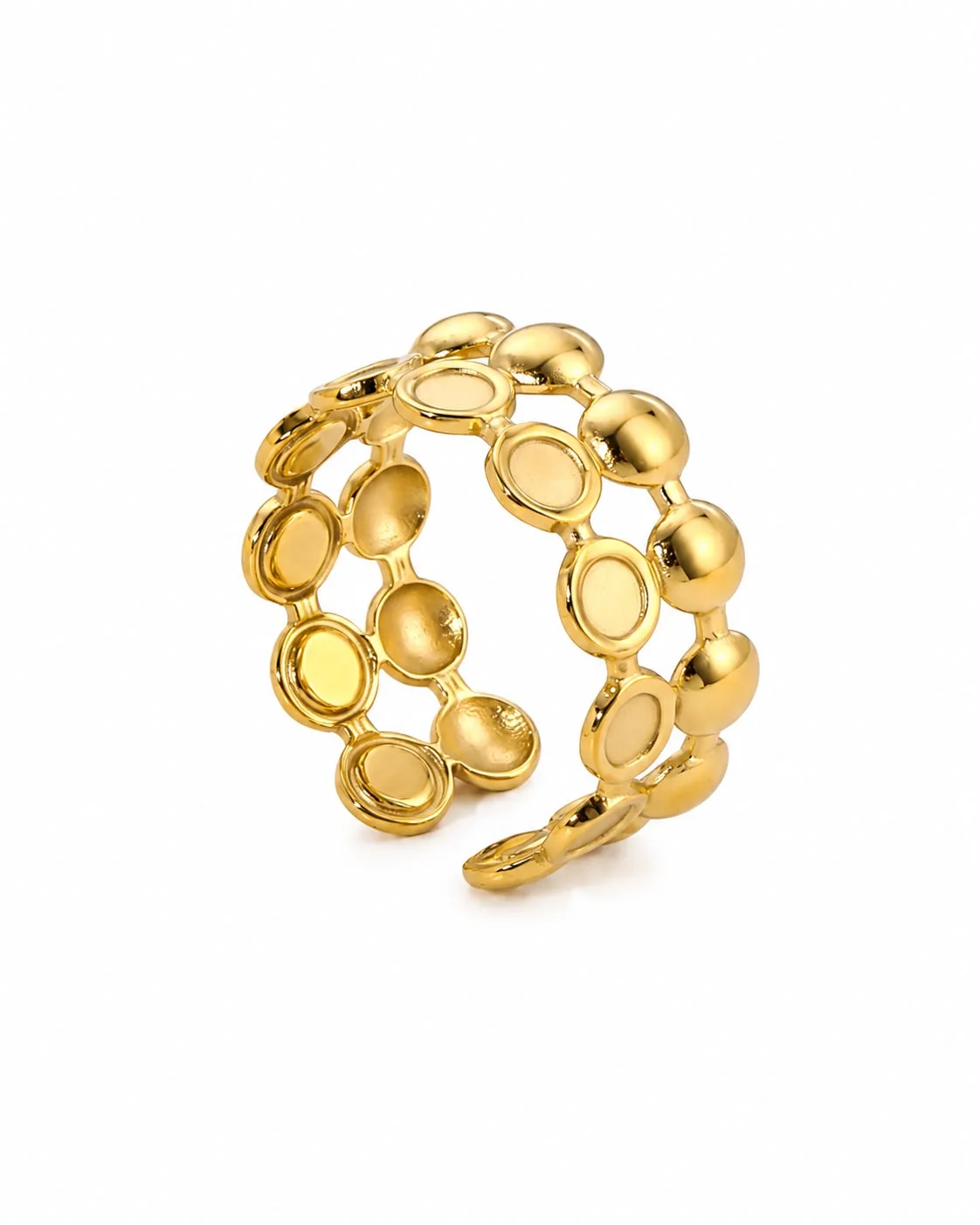 Anillo doble dorado