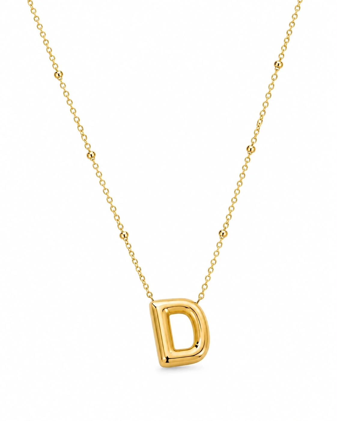 Collar con inicial D delicada
