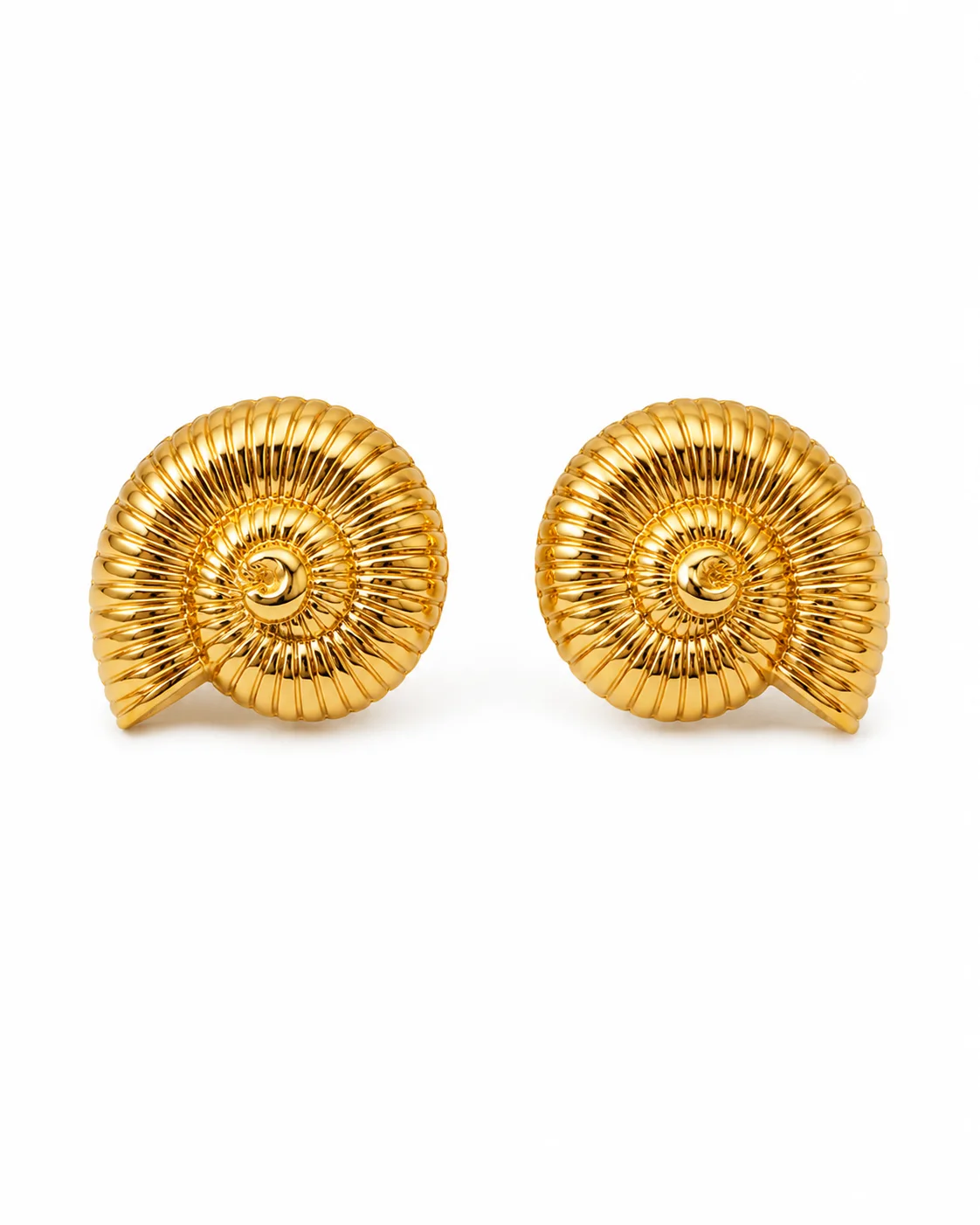 Aretes caracol dorado