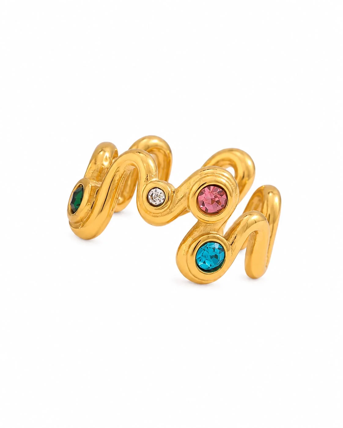Anillo de cristales coloridos