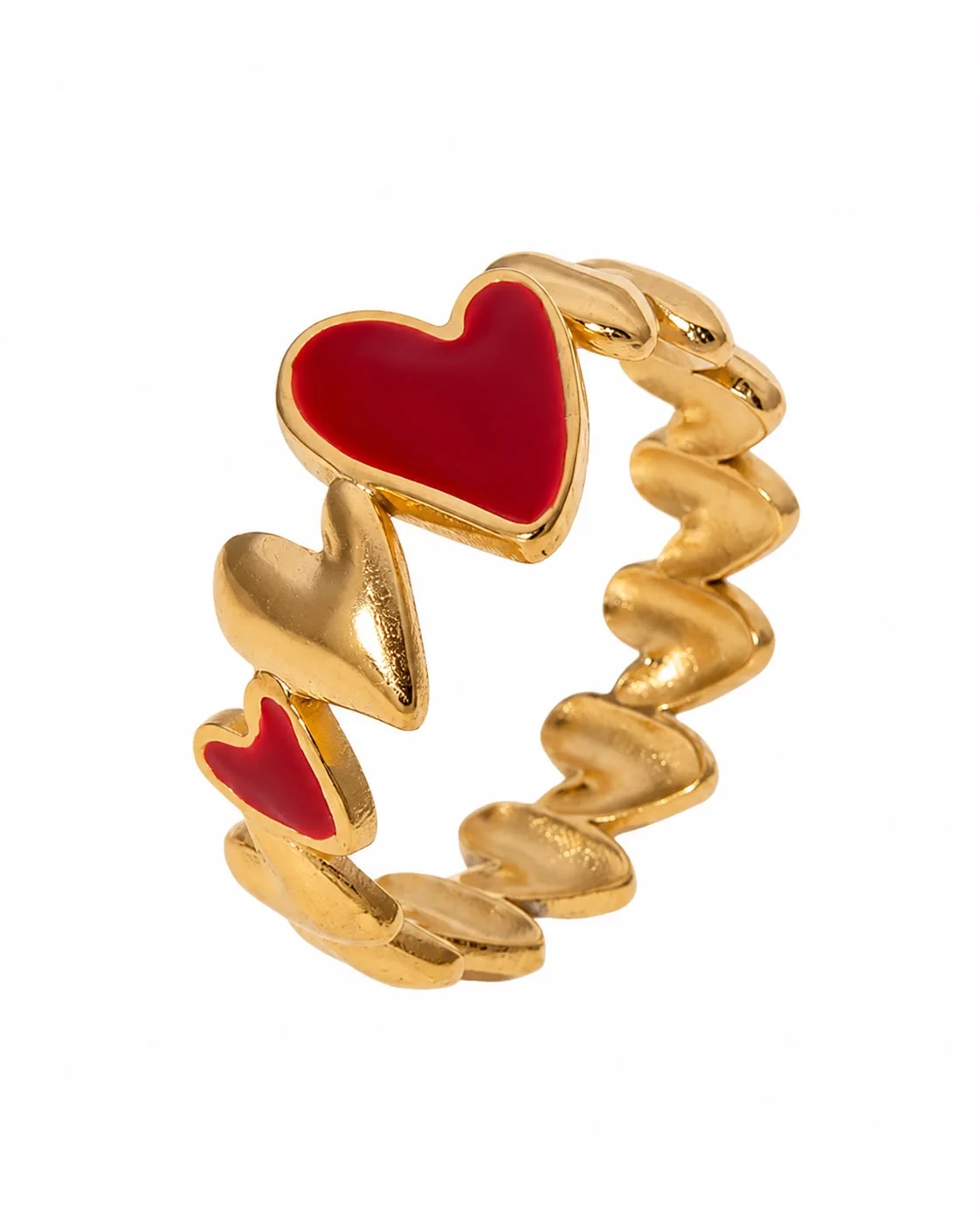 Anillo de corazon vino