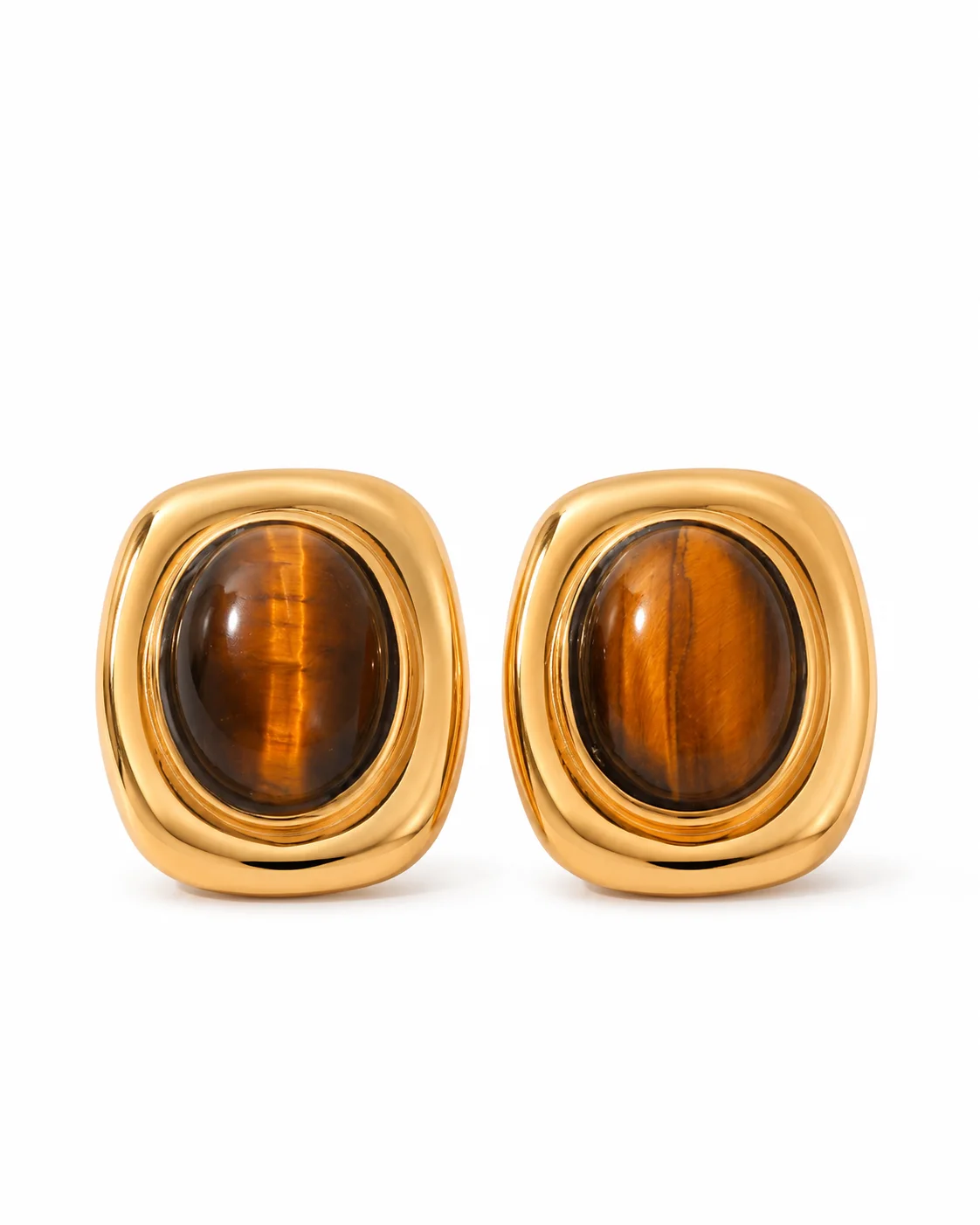 Aretes nacar marron