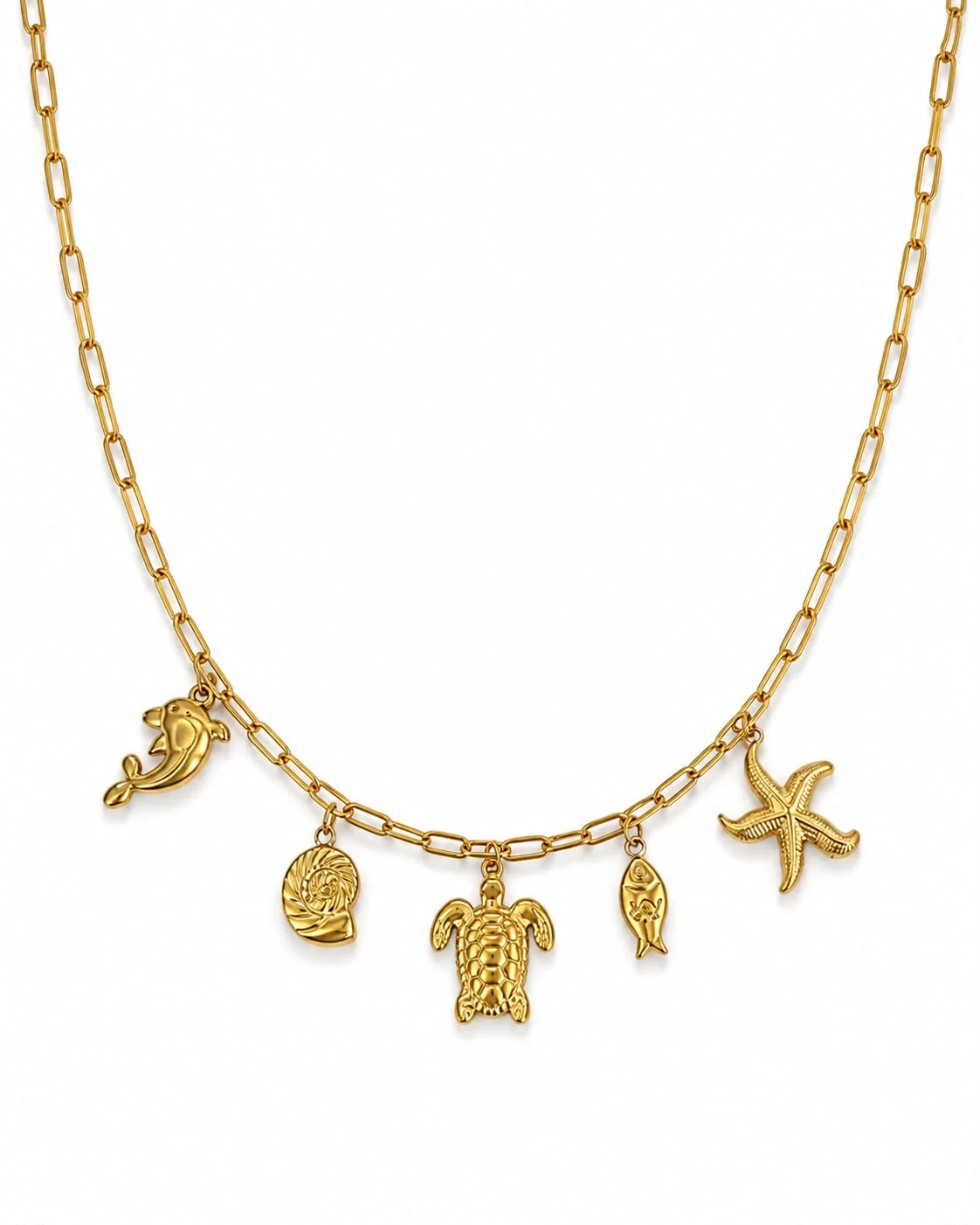 Collar charms dorados