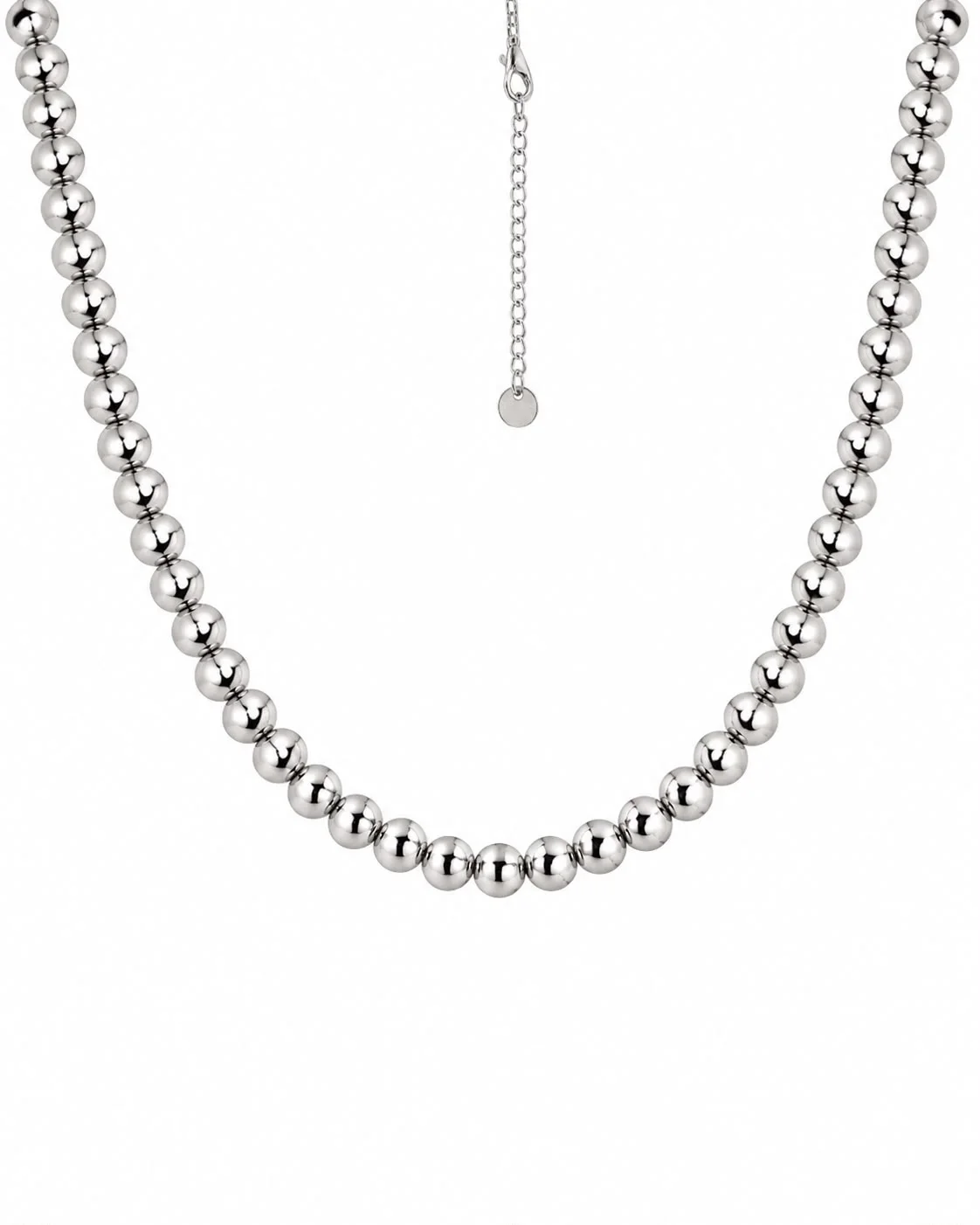 Collar Esferas Plateadas