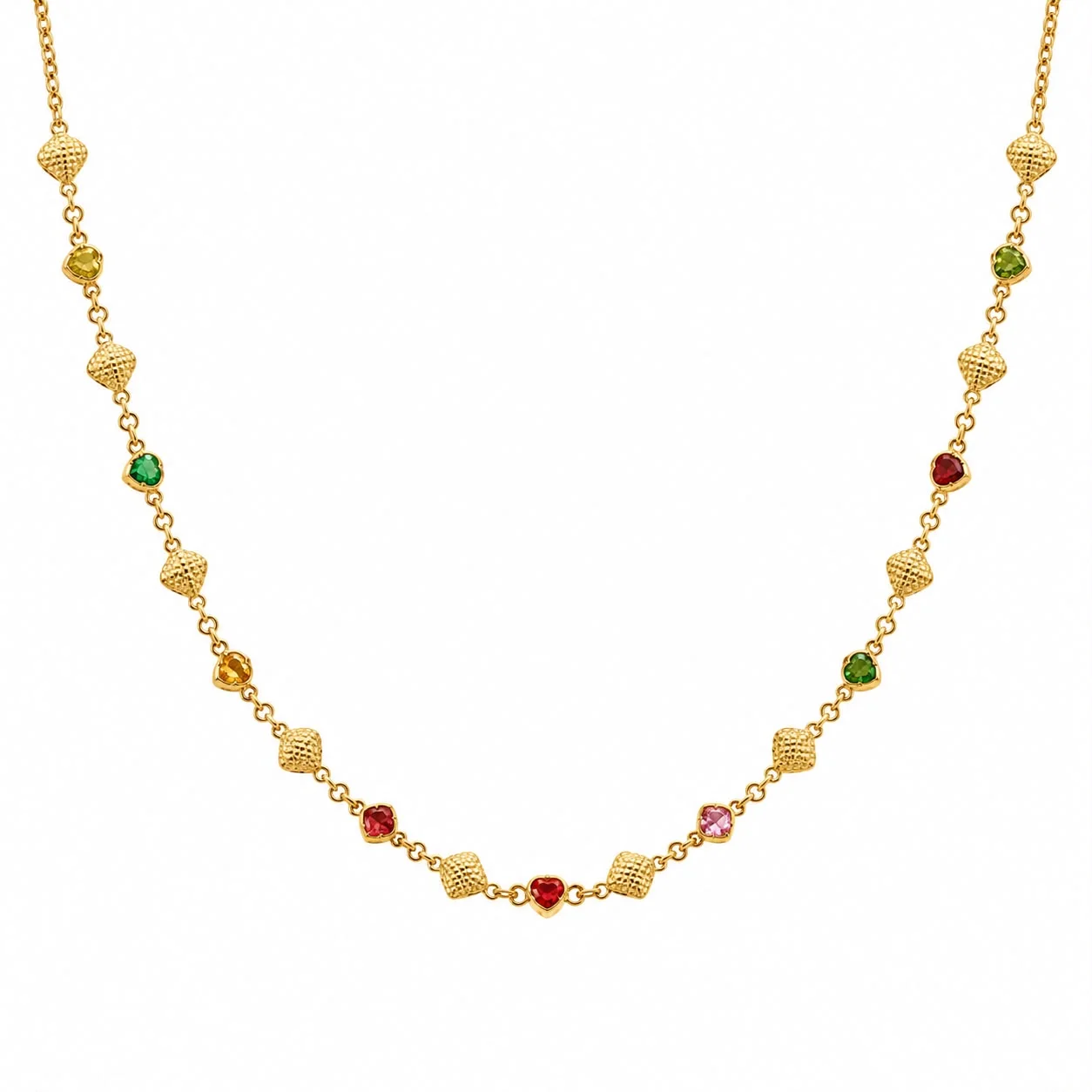 Collar Corazones de Cristal