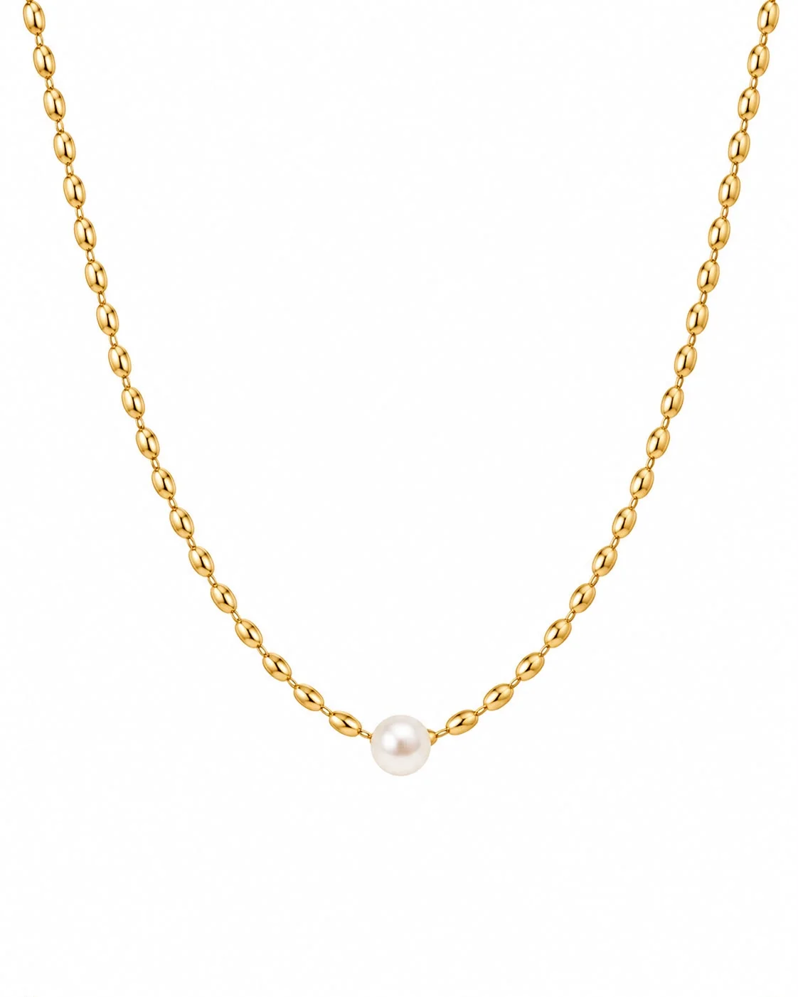 Collar de guisantes y perla