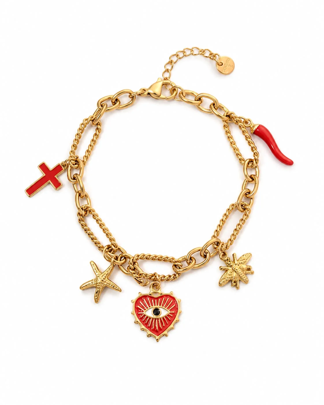 Pulsera de charms roja