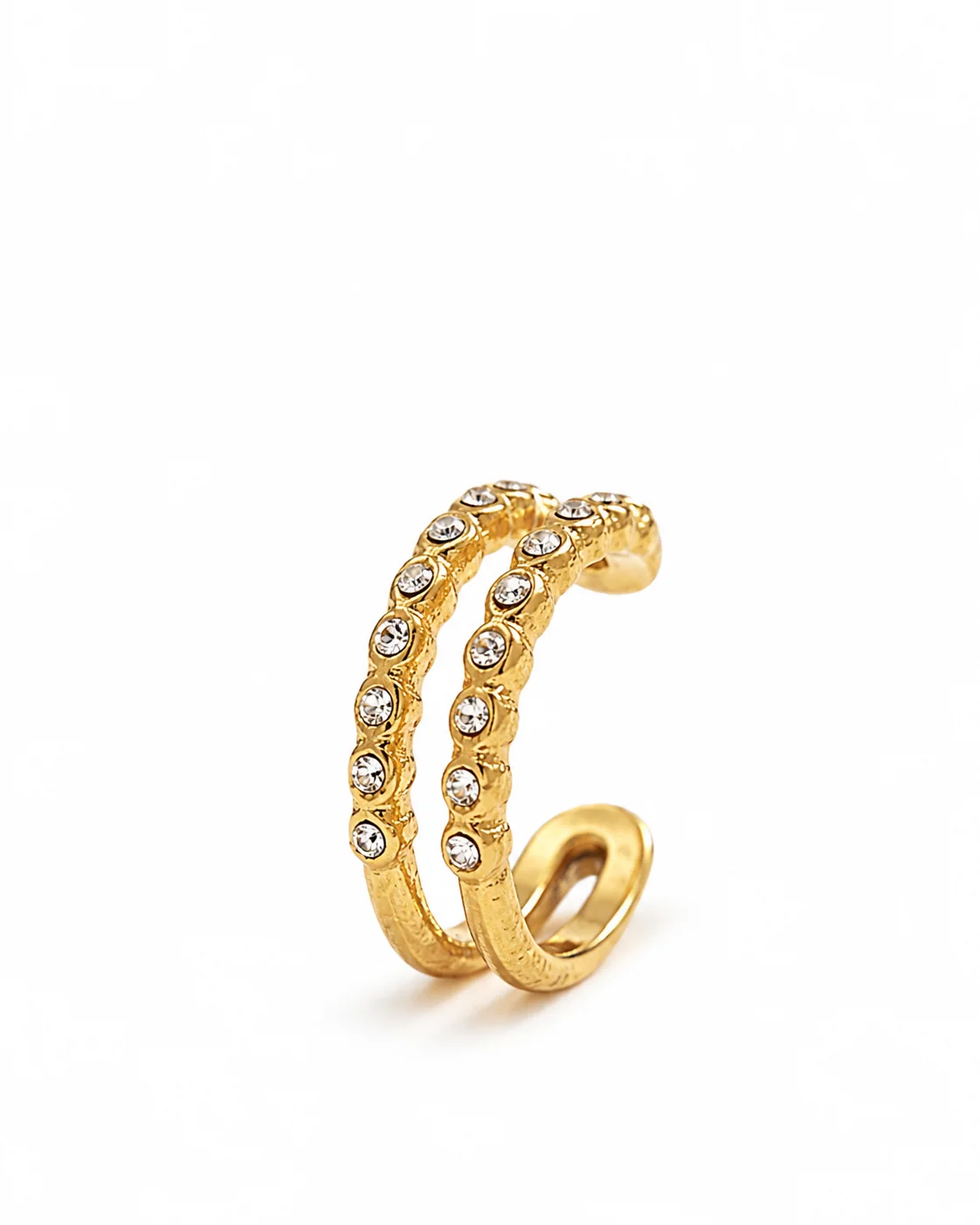 Ear Cuff doble brilllante dorado