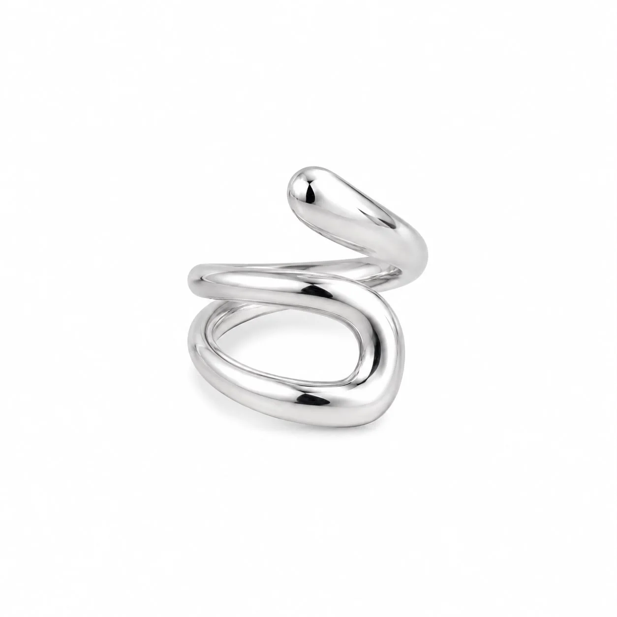 Ear Cuff geometrico plateado