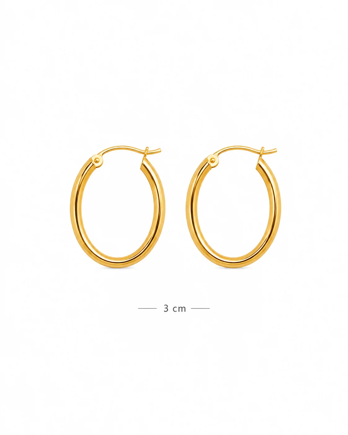 Aretes redondos dorados 3cm