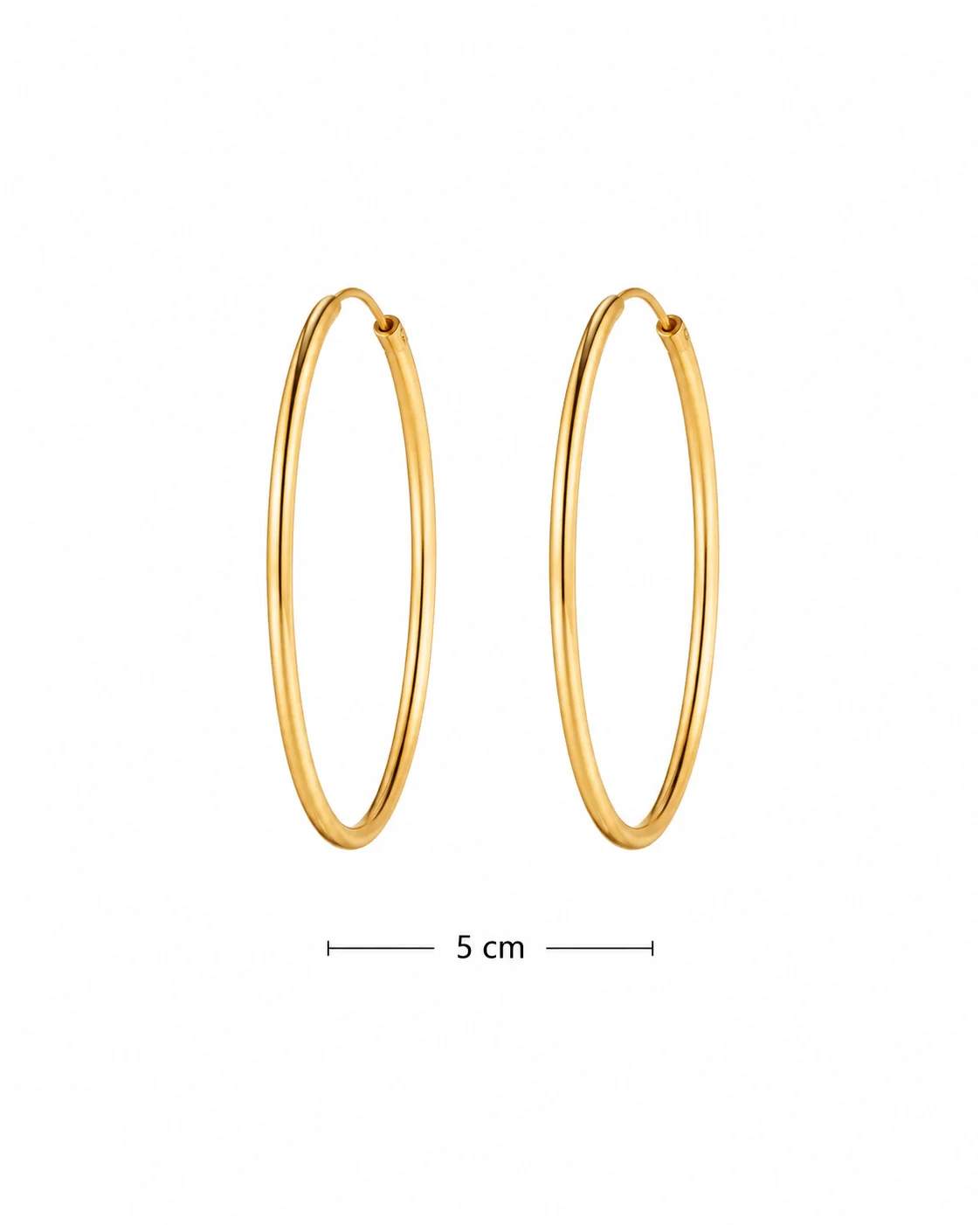 Aretes redondos dorados 5cm