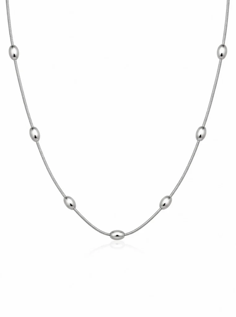 Collar guisantes plateado