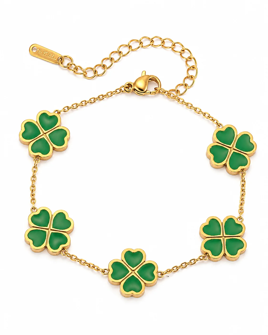 Pulsera trébol verde